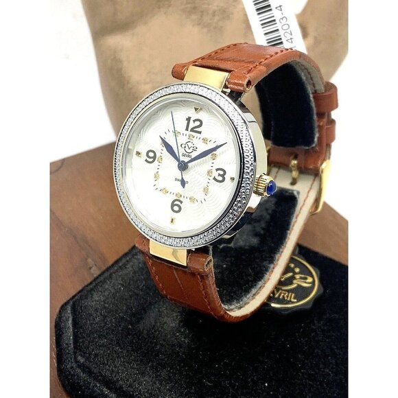 GV2 by Gevril Women\'s Watch 14203-4 Piemonte Swiss Quartz Silver Brown L… main image 13